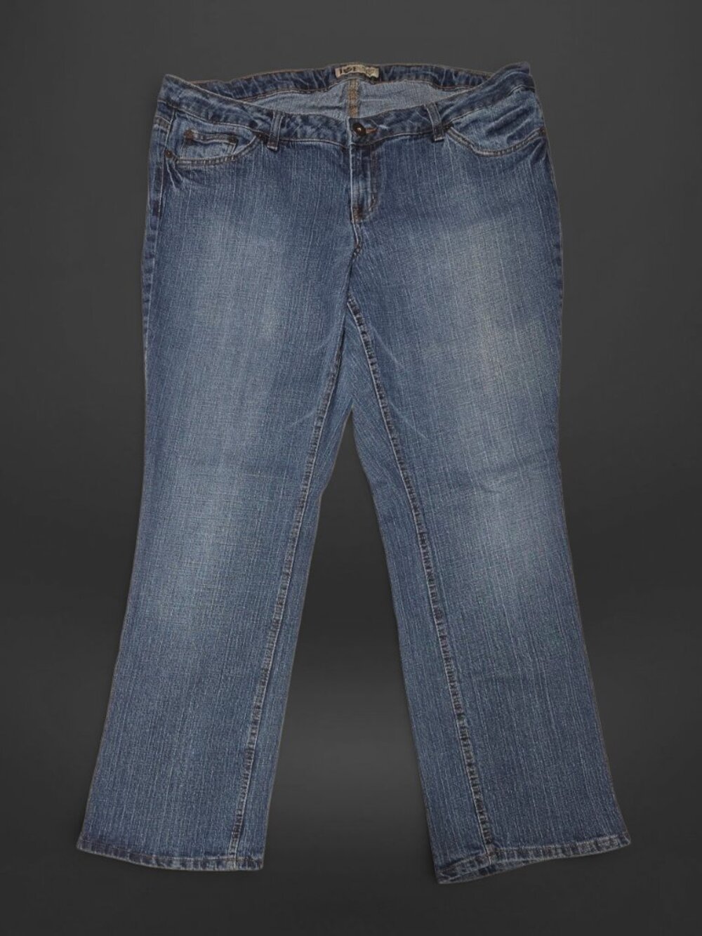 Vintage Y2K L.e.i. Sophia Hiphugger Bootcut Medium Wash Jeans (Size 20)